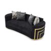 Soledad - Sofa With Upholstery And Hued Accents - Black - Image 4