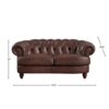 Newport - Leather Loveseat - Caramel - Image 7