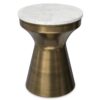 Raquel - Side Table - Antique Brass / White - Image 14