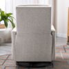 Modern Upholstered Rocker Nursery Chair Plush Seating Glider Swivel Recliner Chair - Tan - Image 11