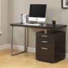 Computer Desk Left Right Set-Up Storage Drawers For Home Office - Espresso - Image 3