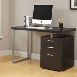 Computer Desk Left Right Set-Up Storage Drawers For Home Office - Espresso