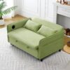 Multi Functional Sofa Bed With Adjustable Armrests And Backrests - Green - Image 8