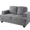 Modern Loveseat, Comfortable 2 Seater Couch With Deep Seating And High Density Foam, Loose Back Cushions, Wide Arms - Gray - Image 2