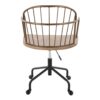 Riley - Farmhouse Adjustable Office Chair - Antique Copper / White Washed - Image 5