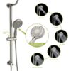Round Shower Set With Dual Shower Heads And Hand Shower, 10" Top Spray - Brushed Nickel - Image 4