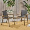 Belfast - Outdoor Dining Chair (Set of 2) With Mesh And Frame - Gray - Image 4