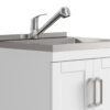 Kyle - Laundry Cabinet With Faucet And Stainless Steel Sink - White - Image 5