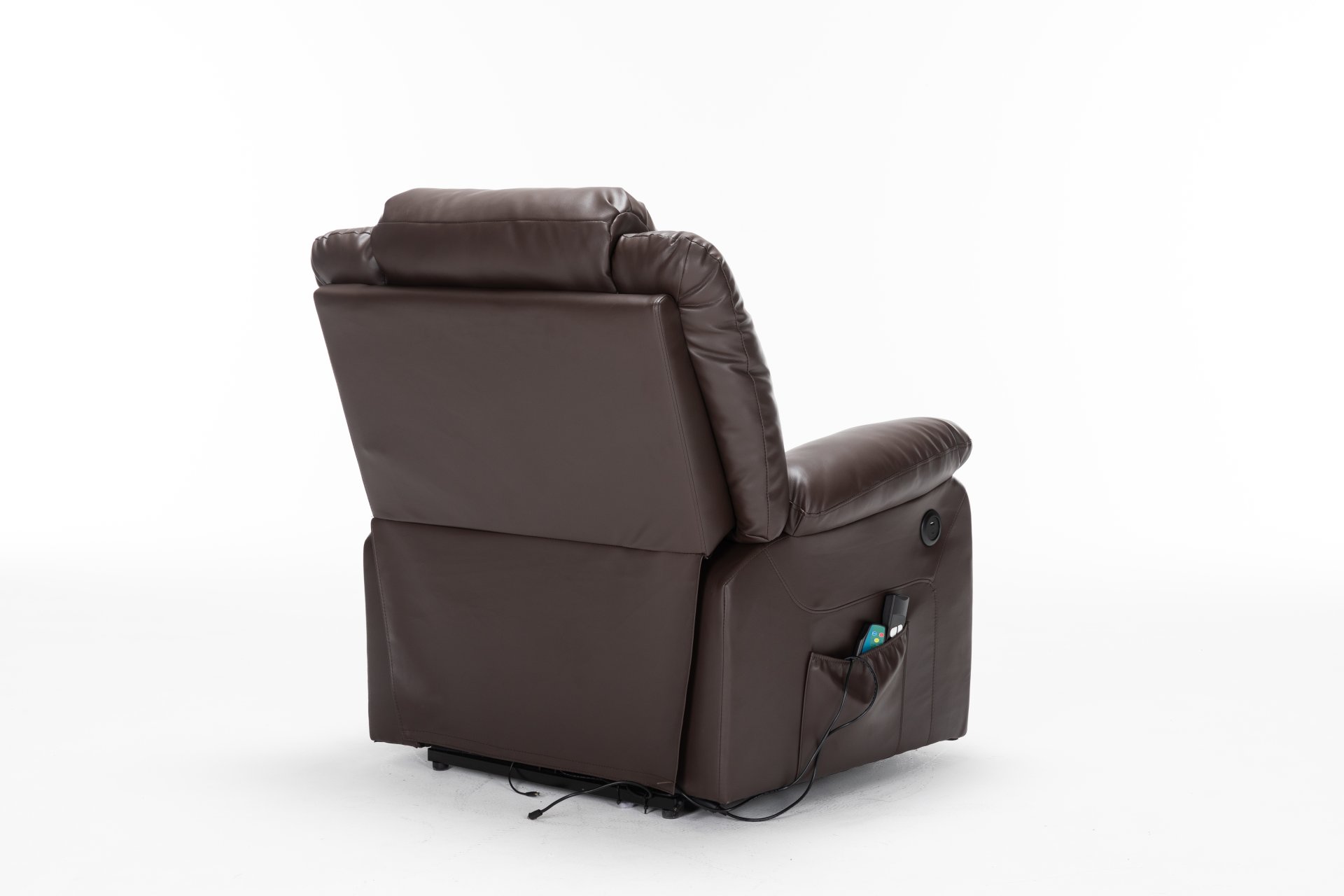 Electric Power Massage Recliner Chair - Dark Brown - Image 3