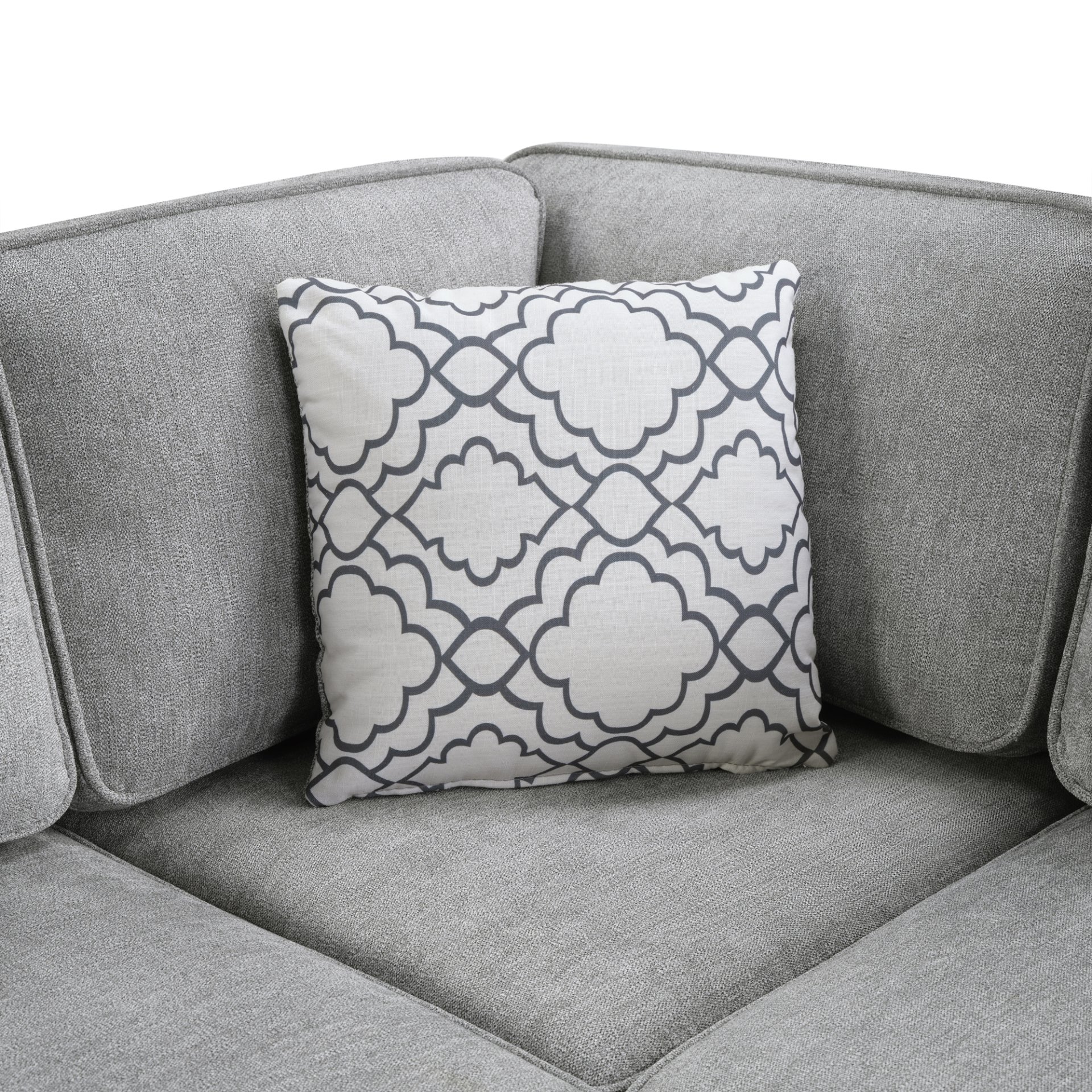 Convertible Sectional Sofa Bed Shaped Sofa With Dual Pull Out Sleepers, Flip Top Table, USB Ports, Cup Holder & Storage - Light Gray - Image 15