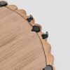 Decorative Round Hanging Wall Mirror With Bead Design Frame - Natural - Image 6
