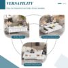 Lift Top Coffee Table With 2 Drawers, Multi Functional Adjustable Coffee Table With Hidden Storage Compartment For Living Room - White - Image 7