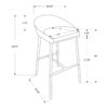 Swivel Stool Bar Height, Contemporary & Modern (Set of 2) - White - Image 3