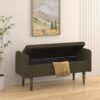 Teddy Velvet Storage Stool With Ample Storage Space Rubber Wood And Sponge - Green - Image 5