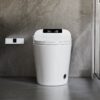Smart Toilet Bidet Combo With Foot Sensor Open Cover / Seat, Self Cleaning Nozzle, LED Display, Three Level Heated Seat / Airflow, Night Light, Knob Control, Soft Close, Auto Flush, With Remote Control - Gloss White - Image 4