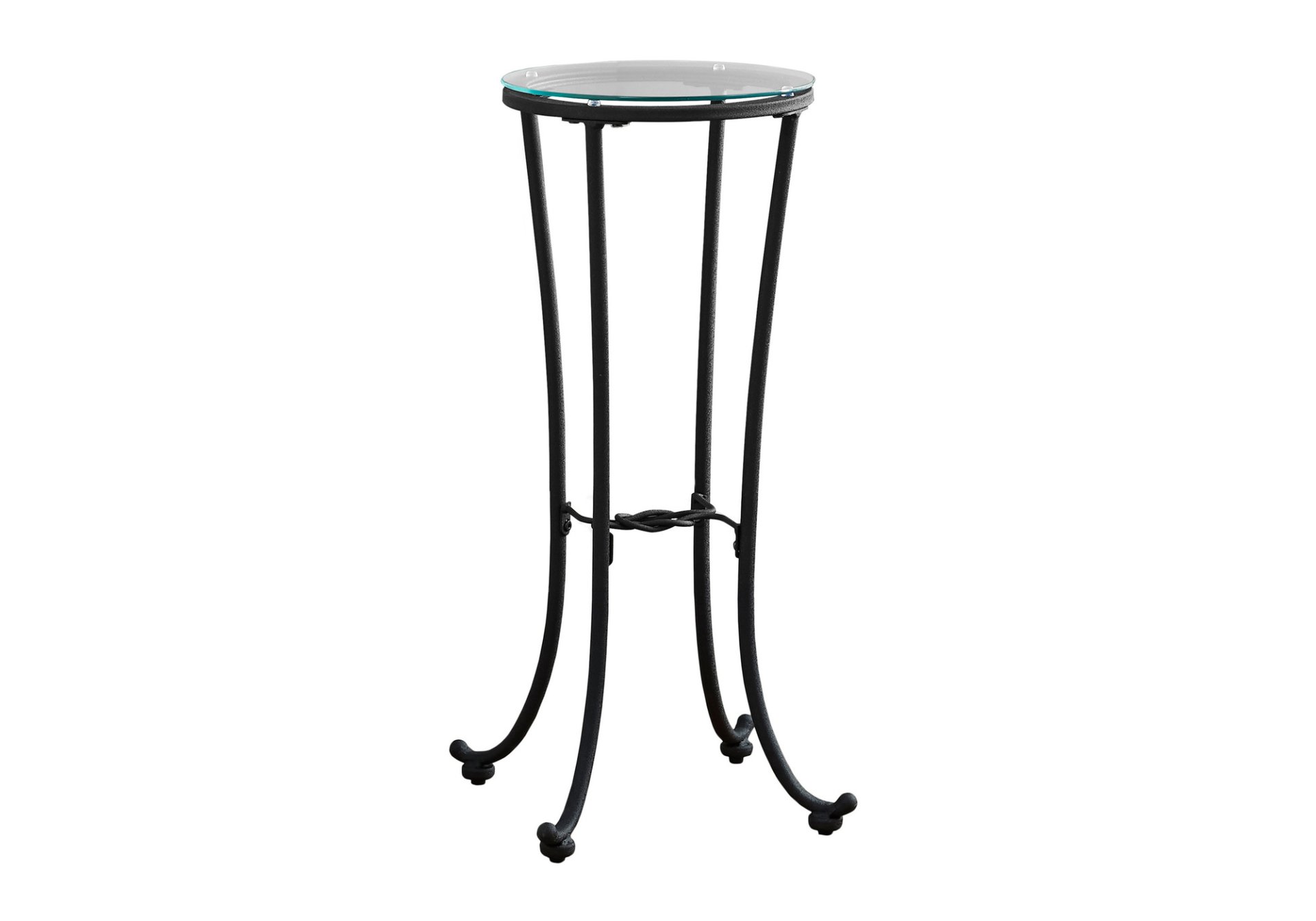 Accent Side Table, Plant Stand, Round, Contemporary & Modern - Black - Image 2
