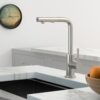 Kitchen Faucet With Pull Down Sprayer - Brushed Nickel - Image 2