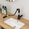 Pull Down Bathroom Sink Faucet With Three Water Modes And Construction - Matte Black - Image 2