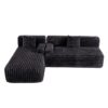 Cloud - Sectional Sofa Upholstered Couch Free Combined Sofa - Black - Image 13