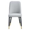 Modern Dining Chairs With Light Cushions And Metal Legs (Set of 4) - Light Gray - Image 13