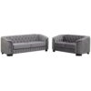3 Piece Sofa Sets With Legs, Upholstered Couches - Gray - Image 21