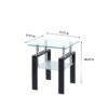 Modern 2 Piece Tempered Glass Small Table, End Table For Living Room, Sleek Waterfall Design - Transparent - Image 3