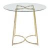 Cece - Contemporary / Glam Dinette Table - Gold / Clear - Image 4