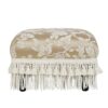 Fiona - Accent Footstool Ottoman - Champagne Beige Floral - Image 4