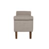 Upholstered Storage Bench With Rolled Armrests - Beige - Image 6
