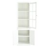 Retro Style Hutch Cabinet With Single Glass Door, China Cabinet For Home, Office, Or Studio - White - Image 18