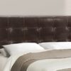 Queen Size Bed Upholstered, Transitional - Brown - Image 2