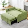 Multi Functional Sofa Bed With Adjustable Armrests And Backrests - Green - Image 3