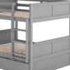 Full Over Full Bunk Bed With Twin Size Trundle - Gray - Image 5