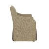 London - Upholstered Skirted Dining Arm Chair With Hidden Casters - Beige - Image 4