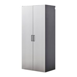 Astro Series - Metal Wall Mounted Storage Cabinet With Soft Closing Drawers - Metallic Gray