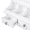 Floating Makeup Vanity With Big Mirror, Wall Mounted Storage Vanity With Drawers, Pockets & Hooks, Space Saving Decorative Home Organizer - White - Image 9
