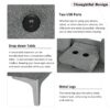 Versatile L Shaped Sofa Bed With Storage, Cup Holders, USB Ports Chenille - Gray - Image 7