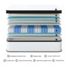 12" King Size Hybrid Mattress Individual Pocket Springs Medium Memory Foam Comfortable Knitted Cover - White / Black - Image 6