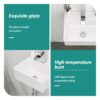 Rectangle Wall Mount Bathroom Sink With Single Faucet Hole - White - Image 7