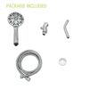 Multi Function Adjustable Hand Shower 7 Function Plastic Hand Shower With 59" Hose - Chrome - Image 7