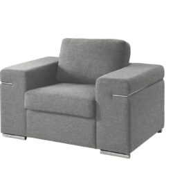 Gianna - Light Gray Woven Fabric Arm Chair