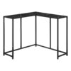 Corner Accent Console Table For Entryway, Marble Look Contemporary & Modern - Black - Image 2
