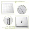 Modern Dual Shower Head System Ceiling Mount Stainless Steel - Chrome - Image 6