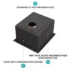 Kitchen Sink 15" X 17" X 10" Single Bowl 16 Gauge Undermount - Gunmetal Black - Image 6