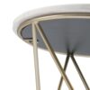 Gabon - Accent Table - White / Gold - Image 5