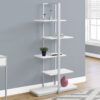 Bookshelf, Bookcase, Etagere, 5 Tie For Office, Contemporary & Modern - White - Image 3