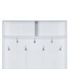 Entryway Bench With Coat Rack, 3 In 1 Design And Adjustable Shelves, Hall Tree With 7 Hooks For Entrance, Living Room - White - Image 16