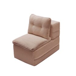Multi Functional Sectional Sofa Bed With Independent Chaise Lounge And Functional Blanket - Pink