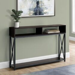 Accent Console Table For Entryway, Modern - Espresso
