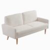 Loveseat Sofa, European Style With Sleek Design, Modern & Vintage Flair, Upholstered 2 Seater Couch - Ivory - Image 10